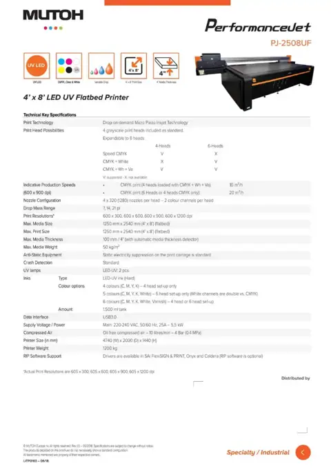 Mutoh PerformansJet PJ-2508UF görsel 2