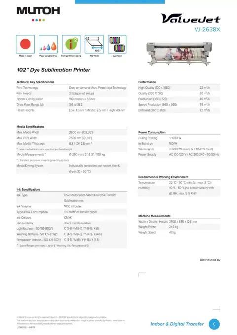 Mutoh VJ2638W görsel 4