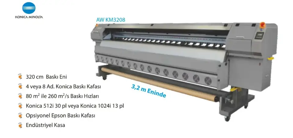 ProPrint AW KM3208 - Endüstriyel Solvent Baskı Makineleri