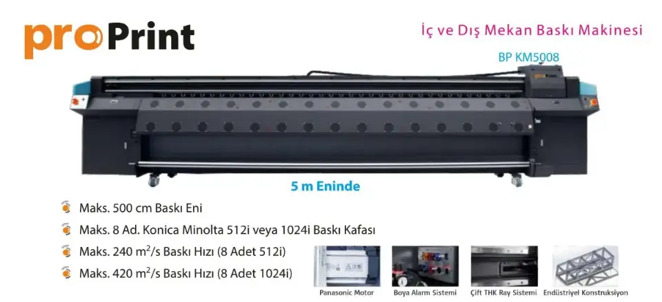 ProPrint BP KM5008 - Endüstriyel Solvent Baskı Makineleri