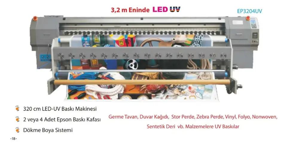 ProPrint UV EP3204UV - Rulodan Ruloya UV Baskı Makineleri